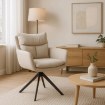Mebel Elite Обертове крісло Paul, бежеве, ME.PAUL/BZ/CZ/T/K - Home Club, зображення 2