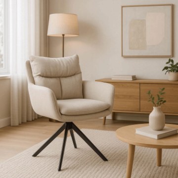 Mebel Elite Вращающееся кресло Paul, бежевого цвета, ME.PAUL/BZ/CZ/T/K - Home Club