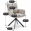 Mebel Elite Обертове крісло Paul, бежеве, ME.PAUL/BZ/CZ/T/K - Home Club, зображення 8
