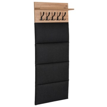 Mebel Elite Настенная вешалка Modena 60 см, дуб Artisan/графит, W.MODENA/120/DA/PAN - Home Club