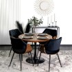 Mebel Elite Стул Dakota, черный/орех, велюр, ME.DAKOTA/CZ/O/V/K - Home Club, изображение 5