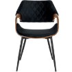 Mebel Elite Стул Dakota, черный/орех, велюр, ME.DAKOTA/CZ/O/V/K - Home Club, изображение 8
