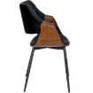 Mebel Elite Стул Dakota, черный/орех, велюр, ME.DAKOTA/CZ/O/V/K - Home Club, изображение 9