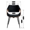 Mebel Elite Стул Dakota, черный/орех, велюр, ME.DAKOTA/CZ/O/V/K - Home Club, изображение 11