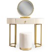 Mebel Elite Туалетний столик Ashley, бежево-золотий, ME.ASHLEY/BZ/ZL/B - Home Club, зображення 6