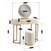 Mebel Elite Туалетний столик Ashley, бежево-золотий, ME.ASHLEY/BZ/ZL/B - Home Club, зображення 7