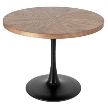 Mebel Elite Стіл Lino 100 см, горіх/чорний, ME.LINO/O/S - Home Club