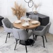Mebel Elite Стол Lino 100 см, орех/чёрный, ME.LINO/O/S - Home Club, изображение 3