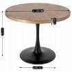 Mebel Elite Стол Lino 100 см, орех/чёрный, ME.LINO/O/S - Home Club, изображение 7
