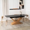 Mebel Elite Стол Alicante, керамический, раскладной, 160–200 см, черный мрамор/дуб, ME.ALICANTE/CZ/D/S160-200 - Home Club, изображение 3