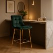 Mebel Elite Барный стул Ariel, зеленый, велюровый, ME.ARIEL/Z/ZL/V/H - Home Club, изображение 2