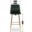 Mebel Elite Барный стул Ariel, зеленый, велюровый, ME.ARIEL/Z/ZL/V/H - Home Club, изображение 7