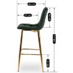 Mebel Elite Барный стул Ariel, зеленый, велюровый, ME.ARIEL/Z/ZL/V/H - Home Club, изображение 8