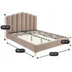 Mebel Elite Ліжко 160x200 Gemini, бежеве, велюрове, ME.GEMINI/160/BZ/V/LOZ - Home Club, зображення 3