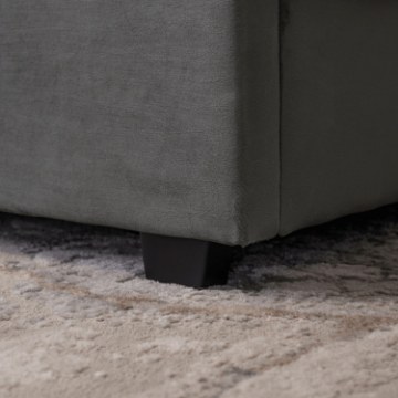 Mebel Elite Кровать 160x200 Mari, велюровая, серая, ME.MARI/160/CP/V/LOZ - Home Club
