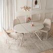 Mebel Elite Стол Lugo, раскладной, 90–190 см, кашемировый, ME.LUGO/KASZ/S - Home Club, изображение 3