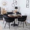 Mebel Elite Стул Elena, чёрный, плетеный, велюровый, ME.ELENA/CZ/V/K - Home Club, изображение 3