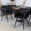 Mebel Elite Стул Elena, чёрный, плетеный, велюровый, ME.ELENA/CZ/V/K - Home Club, изображение 4