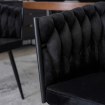 Mebel Elite Стул Elena, чёрный, плетеный, велюровый, ME.ELENA/CZ/V/K - Home Club, изображение 6