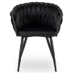 Mebel Elite Стул Elena, чёрный, плетеный, велюровый, ME.ELENA/CZ/V/K - Home Club, изображение 7