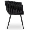 Mebel Elite Стул Elena, чёрный, плетеный, велюровый, ME.ELENA/CZ/V/K - Home Club, изображение 8