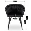 Mebel Elite Стул Elena, чёрный, плетеный, велюровый, ME.ELENA/CZ/V/K - Home Club, изображение 10