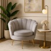 Mebel Elite Кресло Angel, серое, велюровое, ME.ANGEL/P/V/FW - Home Club, изображение 2