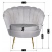 Mebel Elite Кресло Angel, серое, велюровое, ME.ANGEL/P/V/FW - Home Club, изображение 7