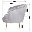 Mebel Elite Кресло Angel, серое, велюровое, ME.ANGEL/P/V/FW - Home Club, изображение 8