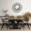 Mebel Elite Стол Clark, раскладной, 120–160 см, черный мрамор, PM.DUBAJ/CZM/S - Home Club, изображение 2