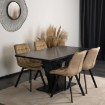 Mebel Elite Стол Clark, раскладной, 120–160 см, черный мрамор, PM.DUBAJ/CZM/S - Home Club, изображение 3