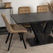 Mebel Elite Стол Clark, раскладной, 120–160 см, черный мрамор, PM.DUBAJ/CZM/S - Home Club, изображение 4