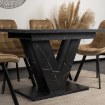 Mebel Elite Стол Clark, раскладной, 120–160 см, черный мрамор, PM.DUBAJ/CZM/S - Home Club, изображение 5