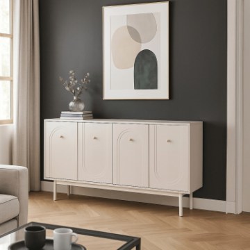 Mebel Elite Комод Marlen 155 см, цвет «Кашмир», W.MAZOMA/KASZ/N.KASZ/U.ZL/KOM4D - Home Club
