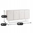 Mebel Elite Комод Marlen 155 см, колір «Кашмір», W.MAZOMA/KASZ/N.KASZ/U.ZL/KOM4D - Home Club, зображення 8