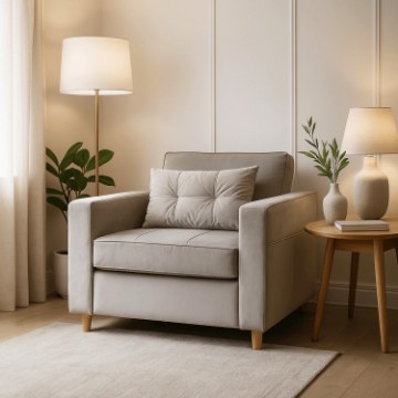 Mebel Elite Раскладной кресло Solor, серый велюр, ME.SOLOR2/P/V/FW - Home Club