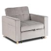 Mebel Elite Розкладне крісло Solor, сіре велюрове, ME.SOLOR2/P/V/FW - Home Club, зображення 4