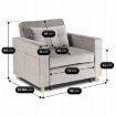 Mebel Elite Розкладне крісло Solor, сіре велюрове, ME.SOLOR2/P/V/FW - Home Club, зображення 13