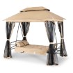 Mebel Elite Садовая качель Carmen, бежево-черная, ME.CARMEN/BZ/T/OGR/HUS - Home Club, изображение 3