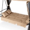 Mebel Elite Садовая качель Carmen, бежево-черная, ME.CARMEN/BZ/T/OGR/HUS - Home Club, изображение 5