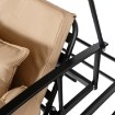 Mebel Elite Садовая качель Carmen, бежево-черная, ME.CARMEN/BZ/T/OGR/HUS - Home Club, изображение 6