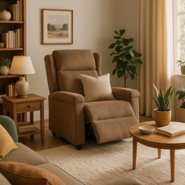Mebel Elite Раскладной кресло Spencer, коричневый, из вельвета, ME.SPENCER/BR/SZTR/FW - Home Club
