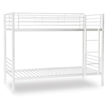 Mebel Elite Двухъярусная кровать Rodez 90x200 для детей, белого цвета, ME.RODEZ/90/B/LOZP - Home Club