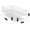 Mebel Elite Двухъярусная кровать Rodez 90x200 для детей, белого цвета, ME.RODEZ/90/B/LOZP - Home Club, изображение 9