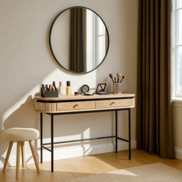 Mebel Elite Туалетный столик Beck «Рифлованный дуб», ME.BECK/D/B120 - Home Club