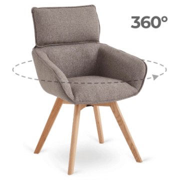 Mebel Elite Вращающееся кресло Dias, коричневое, ME.DIAS/BR/T/K - Home Club