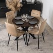 Mebel Elite Стол Lauren 80 см, орех/чёрный, ME.LAUREN/O/CZ/S80 - Home Club, изображение 3