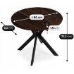 Mebel Elite Стол Lauren 80 см, орех/чёрный, ME.LAUREN/O/CZ/S80 - Home Club, изображение 7