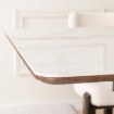 Mebel Elite Стол Lizbona, керамический, раскладной, 160–200 см, белый мрамор/орех, ME.LIZBONA/BM/O/CER/S160-200 - Home Club, изображение 5