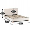 Mebel Elite Кровать 140x200 Kioto, кремовый букле, ME.KIOTO/140/KR/TB/LOZ - Home Club, изображение 10